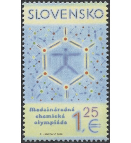 Eslovaquia - 2018 - Correo - Nº 00744 - Nuevo sin fijasellos - ** - 50 Aniv. Olimpiada Internacional de Química