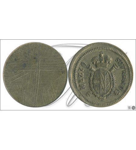 Italia Estados - Lombardo Beneto - 1800 - Medalla - MBC / VF - Ponderado de 1/2 Soberano siglo XIX