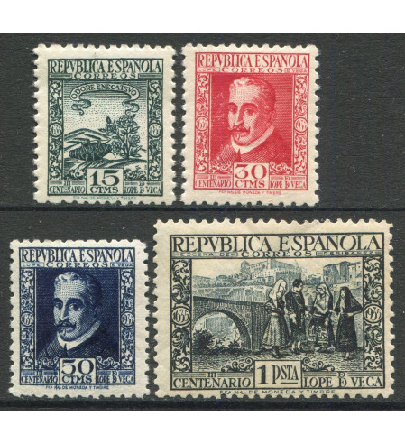 España - 1er Centenario 1901-49 - 1935 - Correo - Nº 00690/93 - **/MNH - Serie 1935 / 4 sellos / Lujo - Lope de Vega
