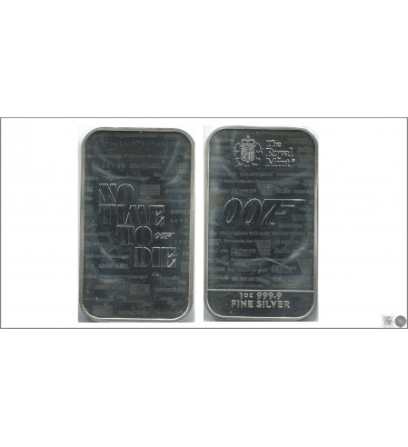 Inglaterra - 2020 - Monedas Conmemorativas - Nº N-2020-06 - PROOF - 2 Pounds año 2020 / Britannia - James Bond / 31,1 gr. plata