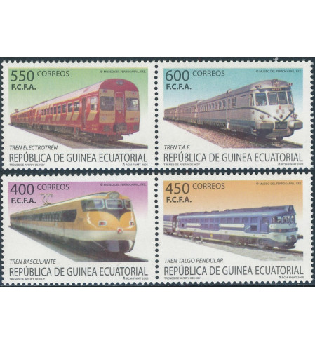 Guinea Ecuatorial FNMT - 2005 - Correo - Nº 00360/63 - ** - Trenes (4s)