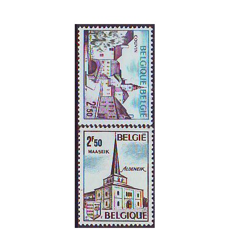 Bélgica - 1972 - Correo - Nº 01636/37 - Nuevo sin fijasellos - ** - Serie Turistica (2s)