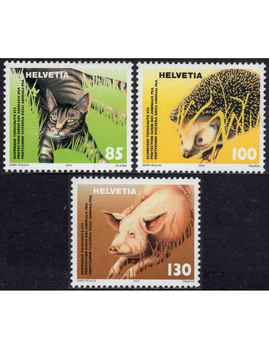 Dispersión Portavoz federación Suiza - 2004 - Correo - Nº 01812/14 - **/MNH - Proteccion animal. (3 sellos)