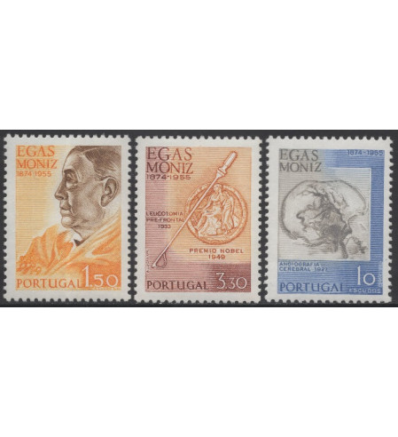 Portugal - 1974 - Correo - Nº 01249/51 - **/MNH - Nacimiento de Egas Moniz. (3val.)