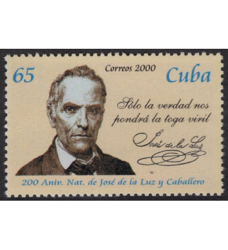 Cuba - 2000 - Correo - Nº 03874 - **/MNH - 200º aniv. del nacimiento de José de la Luz y Caballero.