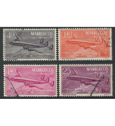 Colonias Españolas - Marruecos Zona N. - 1956 - Correo - Nº 00009/12 - US - Serie 1956 Cuatrimotor / 4 sellos