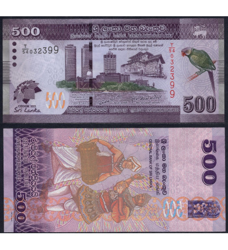Sri Lanka - 2013 - Billetes circulación ext. - Nº 00129 - SC/UNC - 500 Rupias año 2013 - Conmemorativo