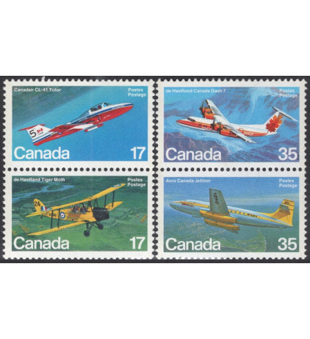 Canadá - 1981 - Correo - Nº 00779/82 - **/MNH - Aviones militares y civiles. (4sellos)
