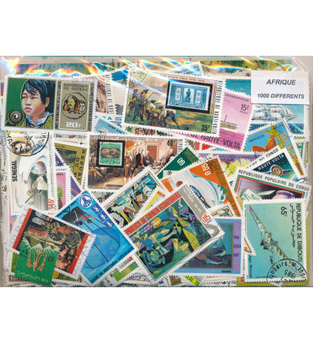 Africa - Paqueteria - US - 1000 sellos diferentes