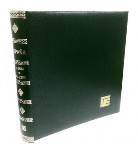 Edifil - Album Billetes - Nº 00330V - Semilujo España verde, con cajetin - Fibrapiel, lomo redondo, inscripciones doradas y 15 a