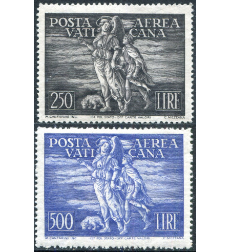 Vaticano - 1948 - Aereo - Nº 00016/17 - **/MNH - Serie 1948 - 2 sellos / Tobias - Lujo