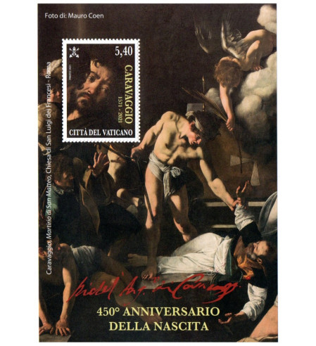 Vaticano - 2021 - Correo - Nº 01890 HB - **/MNH - 450 Aniv. nacimiento de Caravaggio 1571 - 1610 - HB