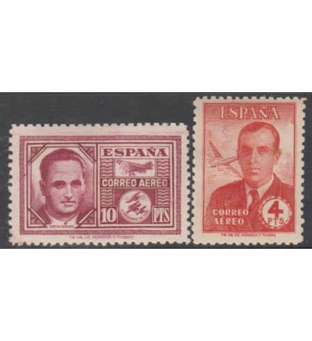 España - 1er Centenario 1901-49 - 1945 - Correo - Nº 00991/92 - */MH - Serie 1945 / 2 sellos / Bonita - Haya y Morato