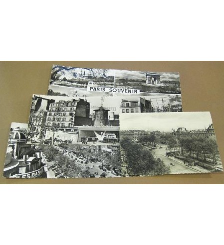Postales - Varios - Nº 00001 - Conjunto de 4 postales / Paris / Blanco y negro