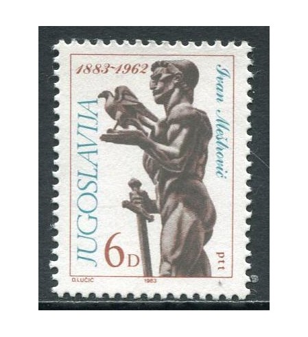 Yugoslavia - 1983 - Correo - Nº 01879 - Nuevo sin fijasellos - ** - Cent.nac.I.Mestrovic